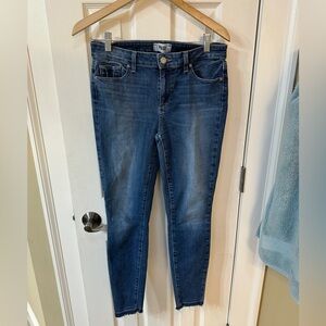 Paige Jeans 31, medium wash.